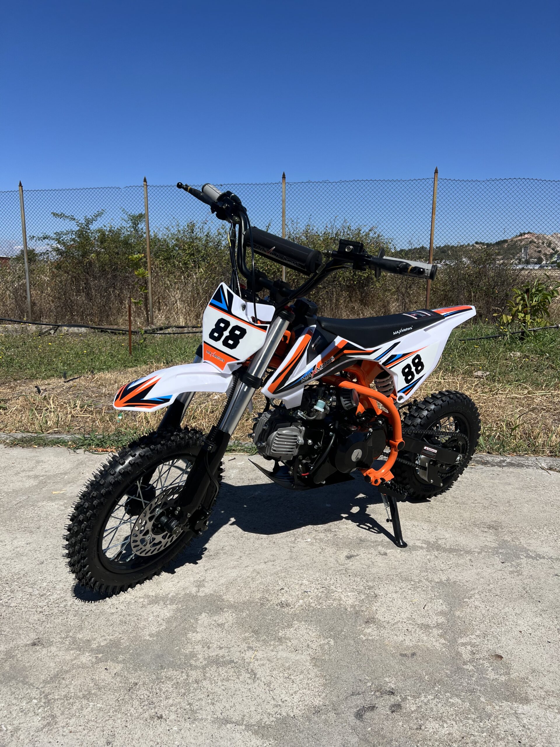Бензинов кросов мотор, ел старт | Orange 90 куб - MaxMotors