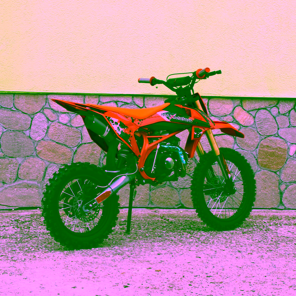 Бензинов Кросов Мотор 125 Кубика MaxMotors Оранжев - Image 4