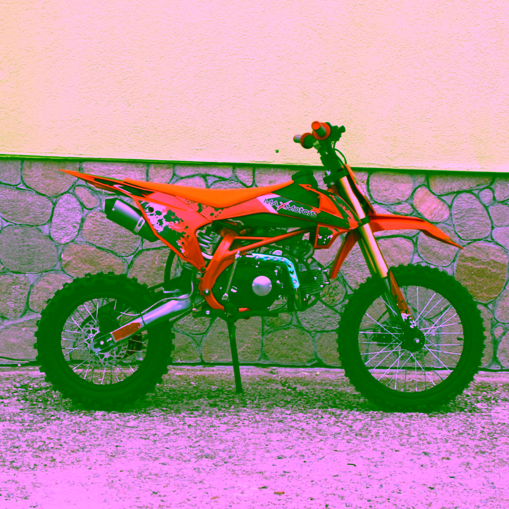 Бензинов Кросов Мотор 125 Кубика MaxMotors Оранжев - Image 6